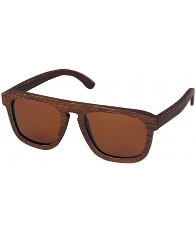 Goggle Dumu dyed brown mirror unisex wooden glasses - Red - CW18XG2SL6G $29.48