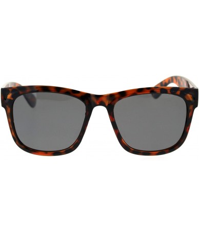 Oversized Super Light Weight Polarized Lens Hipster Oversize Horned Rim Sunglasses - Tortoise Black - C518SZ5TOUQ $18.76