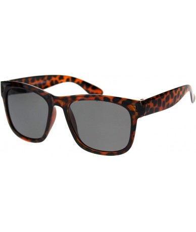 Oversized Super Light Weight Polarized Lens Hipster Oversize Horned Rim Sunglasses - Tortoise Black - C518SZ5TOUQ $9.74