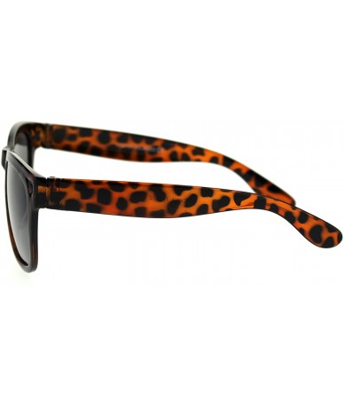 Oversized Super Light Weight Polarized Lens Hipster Oversize Horned Rim Sunglasses - Tortoise Black - C518SZ5TOUQ $9.74