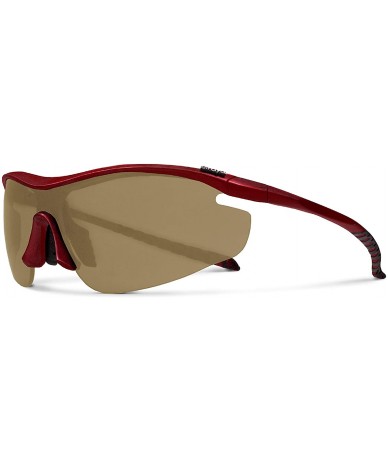 Sport Zeta Red Hiking/Mountain Biking Sunglasses with ZEISS P8010 Brown Tri-flection Lenses - C518KMA5HU4 $33.19