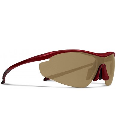 Sport Zeta Red Hiking/Mountain Biking Sunglasses with ZEISS P8010 Brown Tri-flection Lenses - C518KMA5HU4 $18.59