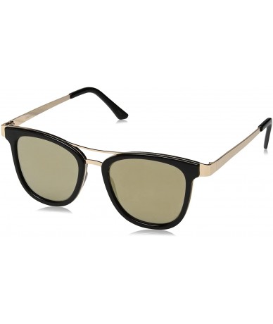 Square womens Ld216 Square Sunglasses - Black / Gold - C0180NZIGUX $39.33