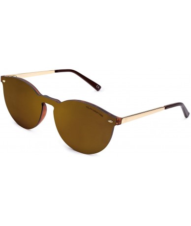 Round Loop - Men & Women Sunglasses - Loop Habana - Brown Mirror / Before $59.95 - Now 20% Off - CH18EWQQKM0 $40.09