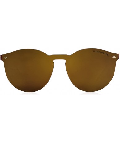 Round Loop - Men & Women Sunglasses - Loop Habana - Brown Mirror / Before $59.95 - Now 20% Off - CH18EWQQKM0 $40.09