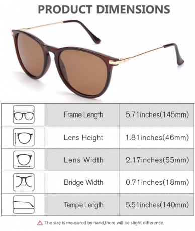 Round Polarized Sunglasses for Women Sun Glasses Fashion Oversized Shades S85 - Z Brown Frame/Brown Lens - CN18WU6TKYA $10.66