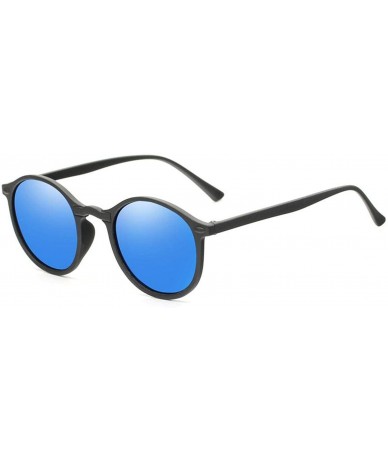 Oval Night Vision Polarized Sunglasses Men Women Small Round Goggles Sun Glasses Driver Driving UV400 Eyewear - Blue - CN199C...