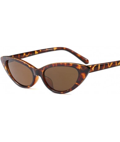 Cat Eye Small Cat Eye Sunglasses Women Black Fashion Purple Sun Glasses For Women Accessories - Leopard With Brown - CV18D5QE...