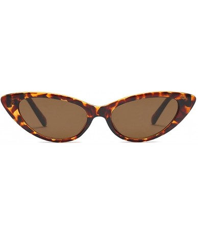 Cat Eye Small Cat Eye Sunglasses Women Black Fashion Purple Sun Glasses For Women Accessories - Leopard With Brown - CV18D5QE...