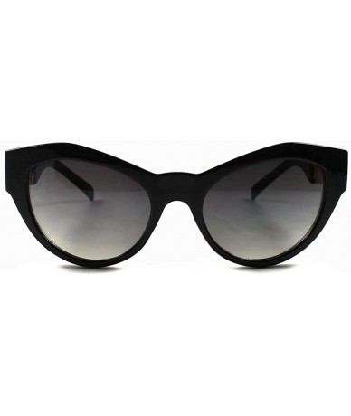 Cat Eye Designer Fashion Elegant Womens Sexy Chic Cat Eye Sunglasses - Smoke - CX18XRGIGSS $10.88