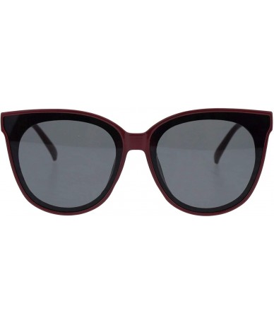 Oversized Womens Butterfly Shape Sunglasses Oversized Layered Look UV 400 - Burgundy (Black) - C4193ES7534 $21.68