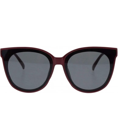 Oversized Womens Butterfly Shape Sunglasses Oversized Layered Look UV 400 - Burgundy (Black) - C4193ES7534 $11.88