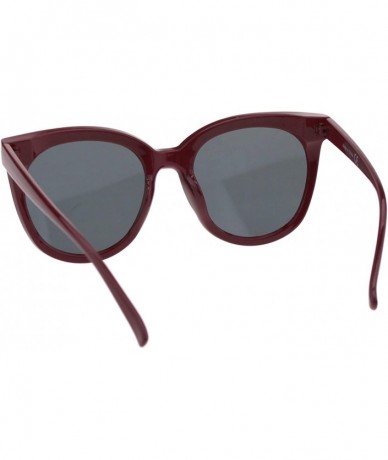 Oversized Womens Butterfly Shape Sunglasses Oversized Layered Look UV 400 - Burgundy (Black) - C4193ES7534 $11.88
