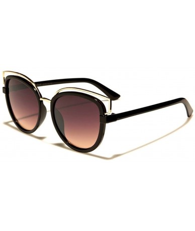 Cat Eye Cat-Eye Sunglasses - Black/Gold/Black - CN18DNGZNGX $11.45