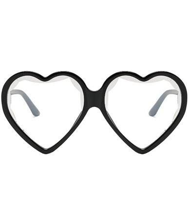 Oversized Women Man Fashion Vintage Heart Shape Big Frame Sunglasses Eyewear Retro Unisex - H - C218TS2KDX3 $16.46
