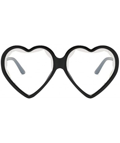 Oversized Women Man Fashion Vintage Heart Shape Big Frame Sunglasses Eyewear Retro Unisex - H - C218TS2KDX3 $14.38