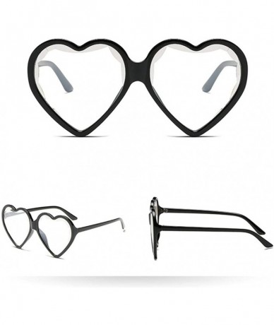 Oversized Women Man Fashion Vintage Heart Shape Big Frame Sunglasses Eyewear Retro Unisex - H - C218TS2KDX3 $16.46