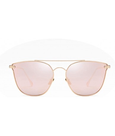 Oval Polarized Sunglasses Protection Fashion Festival - Gold Pink - CS18TOI9QCL $20.09