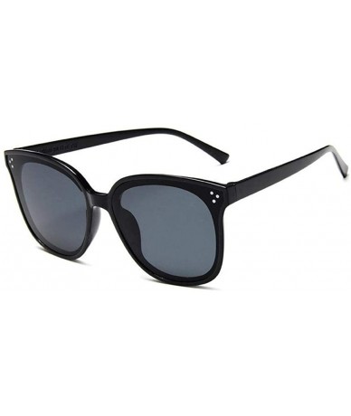Goggle Luxury Cat Eye Sunglasses Women Fashion Round Sun Glasses Travel Goggles C3tea - C1blackgray - CD193W0WKSS $19.33