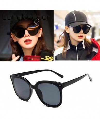 Goggle Luxury Cat Eye Sunglasses Women Fashion Round Sun Glasses Travel Goggles C3tea - C1blackgray - CD193W0WKSS $9.79