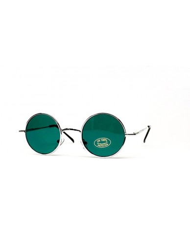 Round Round Frame Sunglasses Green - Aquamarine Colored Lenses Max UV Protection - C1119KKMMO5 $17.87