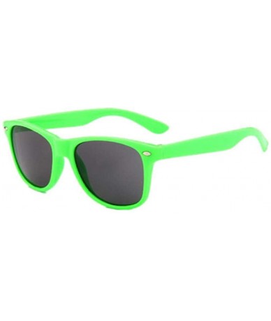 Oversized Vintage Boys Girls Sunglasses Children Cute Safety Coating Glasses UV 400 Black - Green - CJ18XE0QQZG $7.69