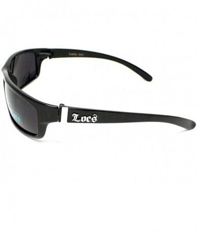 Rectangular Mens Locs Sunglasses Authentic Rectangular Frame Black - CQ11NYK6FV3 $10.43