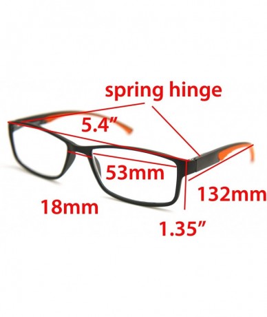 Rimless 6904 SECOND GENERATION Semi-Rimless Flexie Reading Glasses NEW - Z1 Full Rim / Orange - C118ESGANDE $16.44