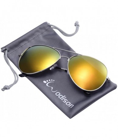Aviator Wholesale Vintage Reflective Mirror Lens Metal Frame Aviator Party Sunglasses Bulk Lot Glasses 6 Pack - C6185Z2G6IK $...