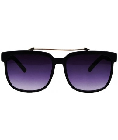 Oval Lovers Sunglasses Big Sizes Frame Cool Metal Connect The Lens 55mm - Black/Purple - CZ11AQ7S04B $11.84