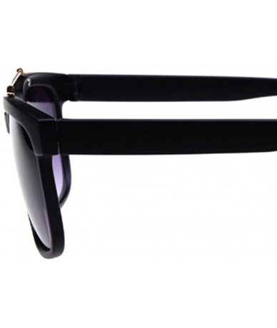 Oval Lovers Sunglasses Big Sizes Frame Cool Metal Connect The Lens 55mm - Black/Purple - CZ11AQ7S04B $11.84