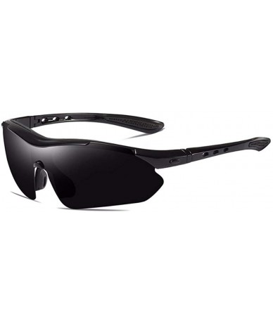 Aviator Outdoor riding sport polarized glare Sunglasses explosion-proof ultraviolet half-frame Sunglasses - A - CU18Q06WXQ5 $...