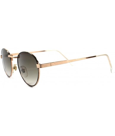 Oval Classic Genuine Vintage 70s 80s Style Gold Rounded Oval Sunglasses - C718023WTIE $10.24