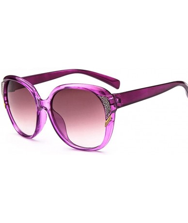 Goggle Fashion and Classic Oversized Sunglasses UV400 Protection - Plum - CS12E981IJ7 $11.80