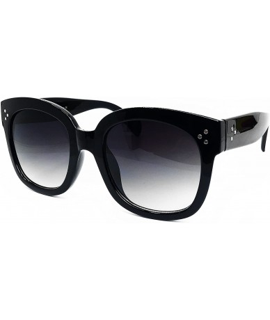 Oversized 7222 Premium Oversize XXL Women Men Mirror Brand Style Fashion Sunglasses - Black(round) - CB18DORD65O $14.38