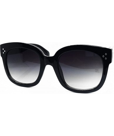 Oversized 7222 Premium Oversize XXL Women Men Mirror Brand Style Fashion Sunglasses - Black(round) - CB18DORD65O $14.38