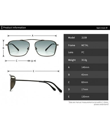 Square 2020 new retro punk windproof sunglasses sunglasses personality brand designer female sunglasses - Green - CC19034CCO3...