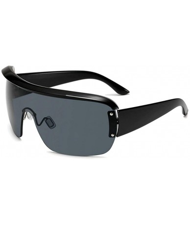 Shield New Trends Fashion Big Frame windproof Shield Visor Sunglasses Flat Top Mirrored One-piece Mask Sun Glasses - CC18ANWU...