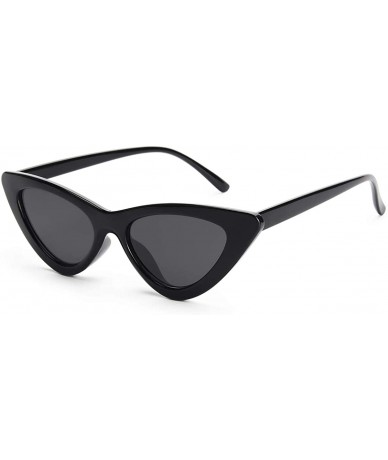 Aviator Retro Vintage Narrow Cat Eye Sunglasses for Women Clout Goggles Plastic Frame - *A-black Grey - C4189L93O5U $19.10