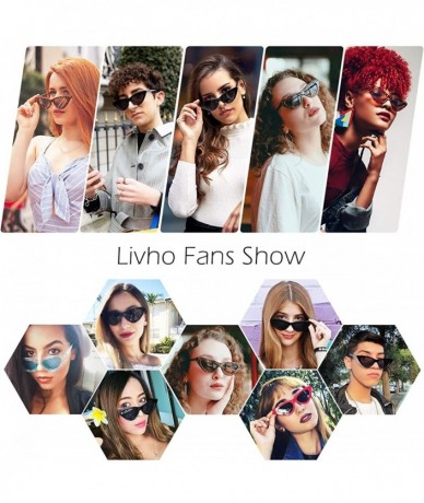 Aviator Retro Vintage Narrow Cat Eye Sunglasses for Women Clout Goggles Plastic Frame - *A-black Grey - C4189L93O5U $19.10