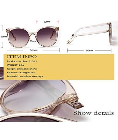 Round Glasses Elegant Transparent Sunglasses Gradient - Silver - CY18AO5ATLI $11.00