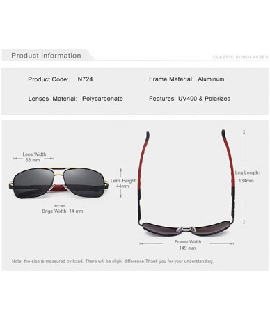 Aviator Genuine quality sunglasses fashion for men polarized and UV400 - Gold/Brown - CQ18EXEGE5C $18.11