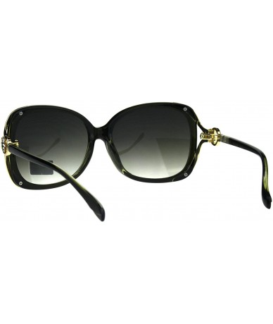 Butterfly Womens Rhinestone Jewel Bling Luxury Designer Butterfly Sunglasses - Green - C5180CHUHOE $15.09