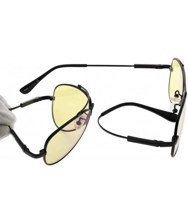 Aviator Anti Blue Light Glasses for Kids Computer Eyeglasses Pilot Style Memory Frame - Black Frame-bb60 Lens - CZ18ND44Q47 $...