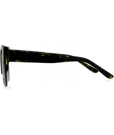 Cat Eye Womens Oversize Thick Half Rim Cat Eye Crop Bottom Sunglasses - Black Tortoise - CH18C4METNX $7.99