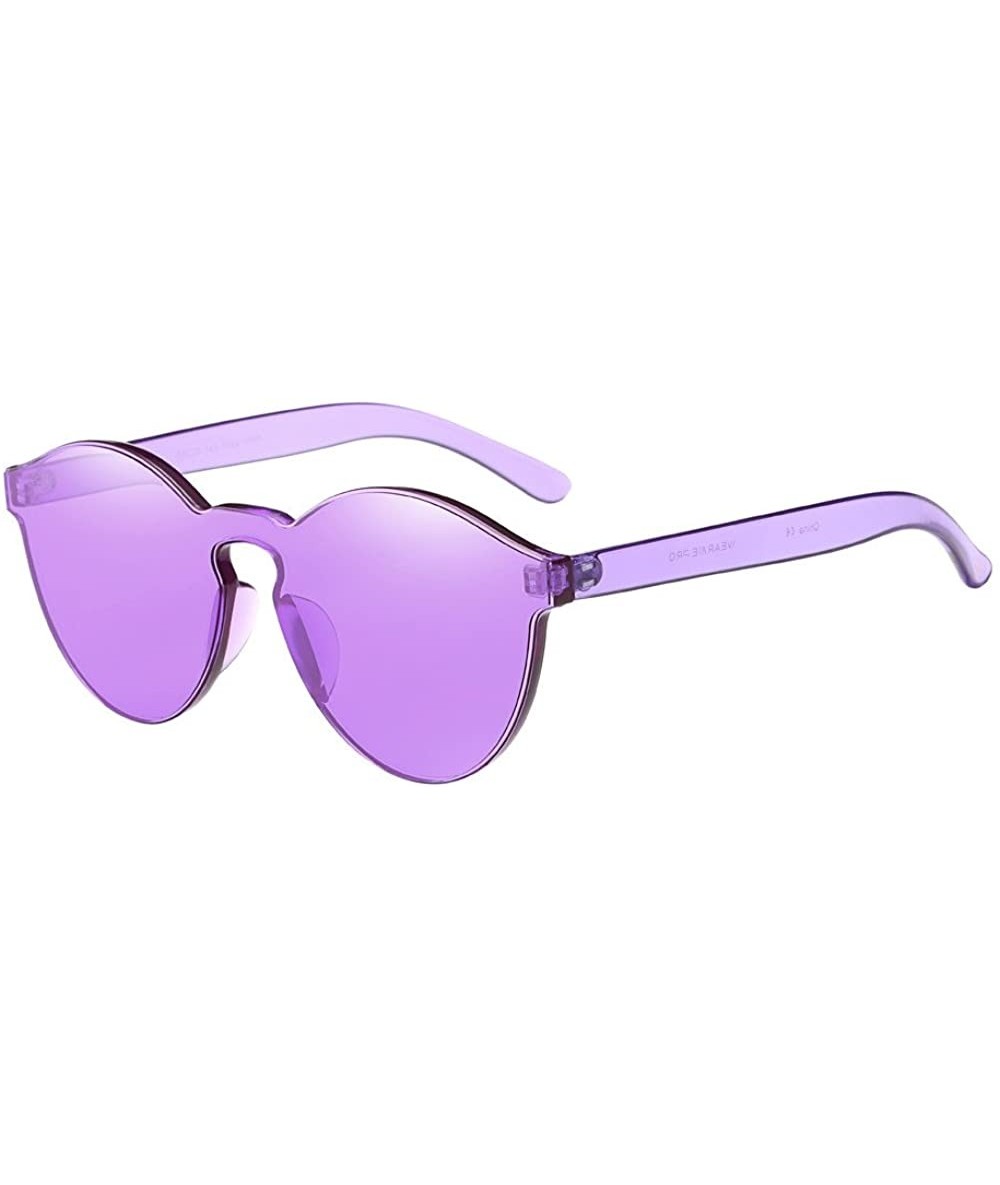 Square Retro Classic Polarized Sunglasses for Women-UV400 Lens Sunglasses for Female Fashion Pop Sun Eye Glass - Purple - CQ1...