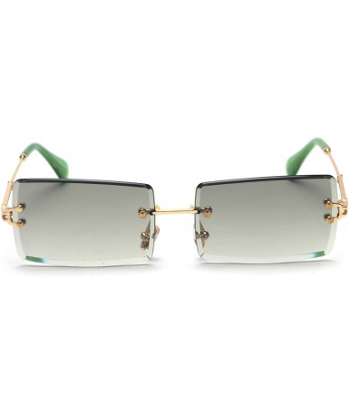 Square Fashion RimlSunglasses Women Accessories Rectangle Sun Glasses Green Black Brown Square Eyewear - CU19859MN04 $27.71
