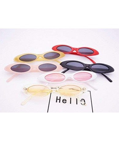 Cat Eye Small Cat Eye for Women Sunglasses Clout Goggle Jelly Glitter Sharp B2423 - White/Pink - C818DORETE5 $10.84