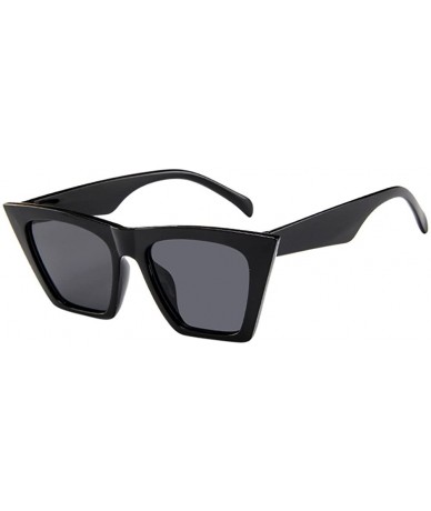 Semi-rimless Polarized Sunglasses UV Protection - REYO Women Oversized Sunglasses Vintage Retro Cat Eye Sun Glasses - Black -...