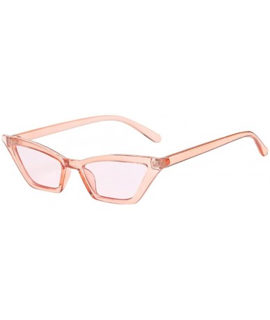 Oval Women's Vintage Cat Eye Sunglasses Ladies Luxury 90's Cateye Sunglasses Retro UV400 Protective Square Eyewear - A - CR19...